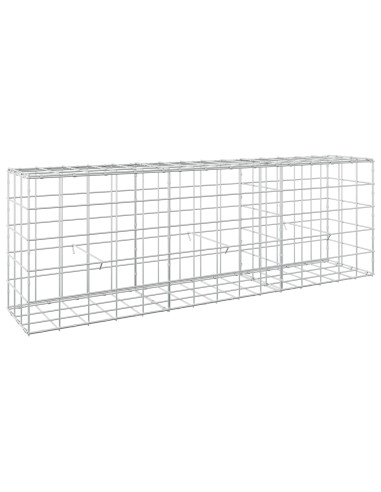 Gabione con filo da 5 mm e rete 10x10 cm 150x30x50 cm