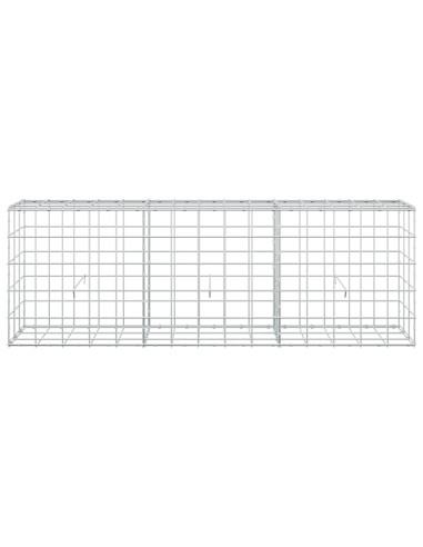 Gabione con filo da 5 mm e rete 10x10 cm 150x30x50 cm