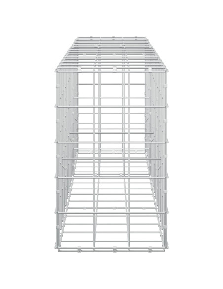 Gabione con filo da 5 mm e rete 10x10 cm 150x30x50 cm