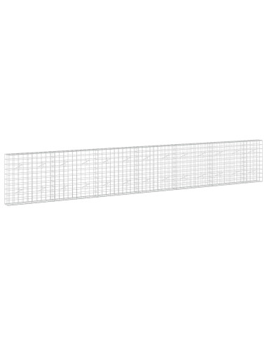 Gabione con filo da 5 mm e rete 10x10 cm 650x20x100 cm