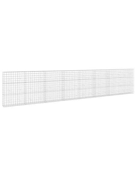 Gabione con filo da 5 mm e rete 10x10 cm 800x30x150 cm