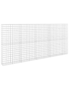 Gabione con filo da 5 mm e rete 10x10 cm 450x30x200 cm 2