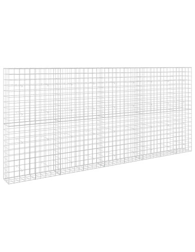 Gabione con filo da 5 mm e rete 10x10 cm 450x30x200 cm