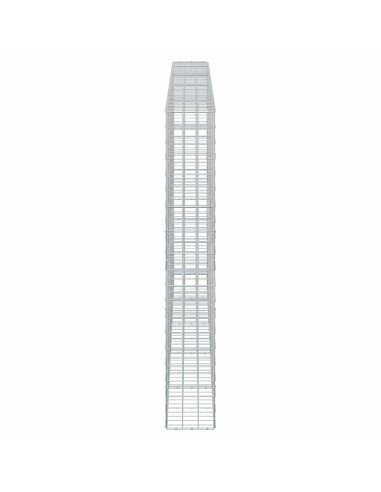 Gabione con filo da 5 mm e rete 10x10 cm 450x30x200 cm