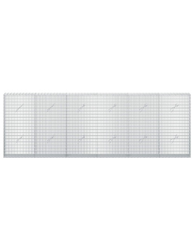 Gabione con Filo da 5 mm e Rete da 5x2,5 cm 300x20x100 cm