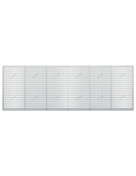 Gabione con Filo da 5 mm e Rete da 5x2,5 cm 300x20x100 cm