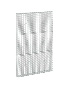 Gabione con Filo da 5 mm e Rete da 5x2,5 cm 100x10x150 cm 2