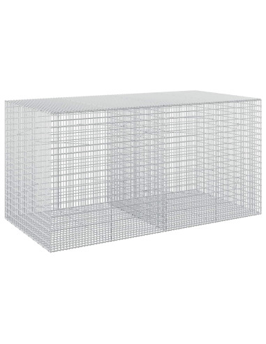 Gabione con Filo da 5 mm e Rete da 5x2,5 cm 200x100x100 cm