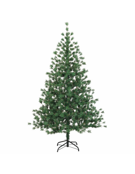 Albero di Natale artificiale con palline 210 cm 300 LED