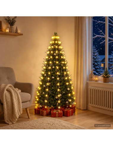 Ghirlande luminose per alberi di Natale Verde 150 cm PVC