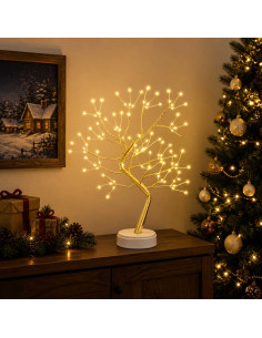 Mini albero di Natale starburst 2 pz Oro 12 x 50 cm Acciaio