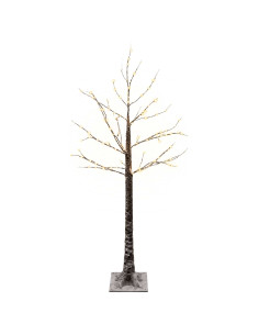 Albero di Natale LED innevato Marrone 22 x 22 x 120 cm Plastica