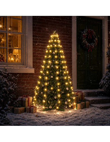 Ghirlande luminose per alberi di Natale Verde 150 cm PVC