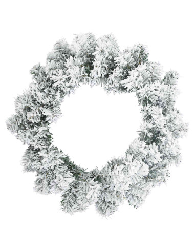 Ghirlanda di Natale Bianco Ø 50 cm PVC