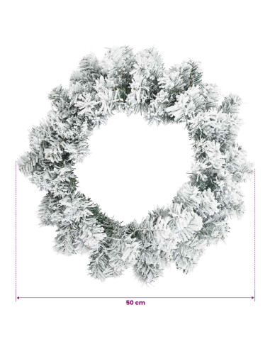 Ghirlanda di Natale Bianco Ø 50 cm PVC
