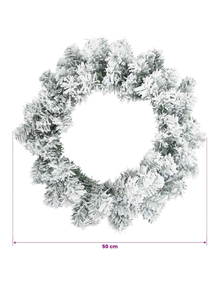 Ghirlanda di Natale Bianco Ø 50 cm PVC