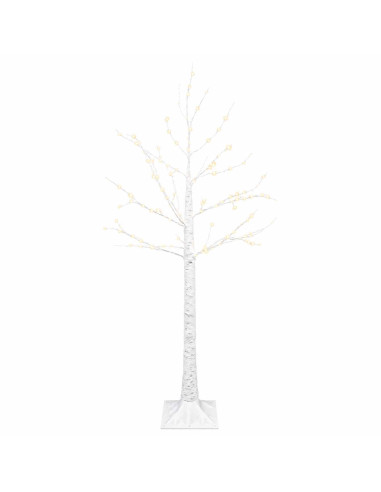 Albero di Natale in betulla Bianco 22 x 22 x 120 cm Plastica