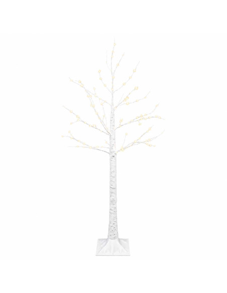 Albero di Natale in betulla Bianco 22 x 22 x 120 cm Plastica