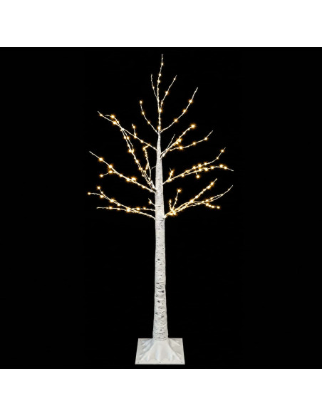 Albero di Natale in betulla Bianco 22 x 22 x 120 cm Plastica