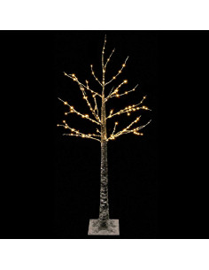 Albero di Natale LED innevato Marrone 22 x 22 x 120 cm Plastica 2