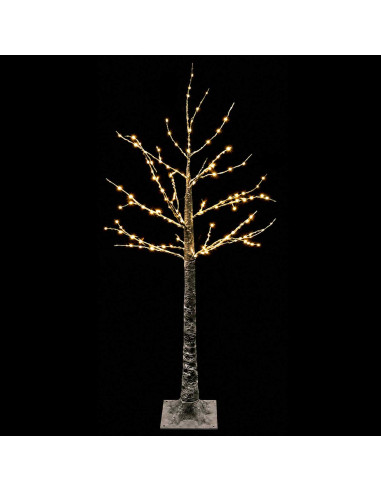Albero di Natale LED innevato Marrone 22 x 22 x 120 cm Plastica