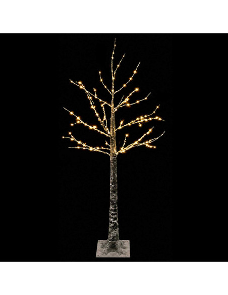 Albero di Natale LED innevato Marrone 22 x 22 x 120 cm Plastica