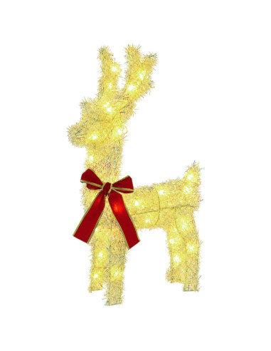Renna di Natale 3D LOVIISA 2 pz 80 LED Bianco caldo