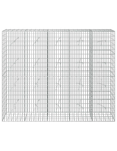 Gabione con Filo da 5 mm e Rete da 5x10 cm 250x20x200 cm