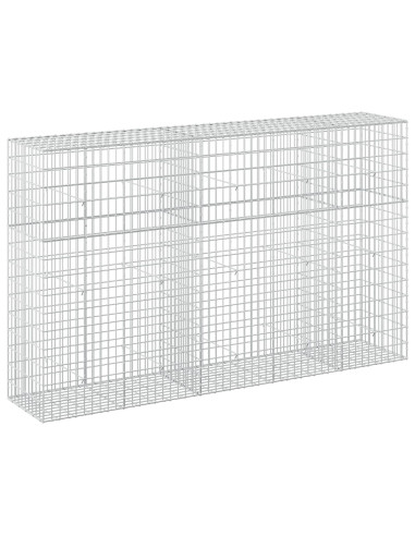 Gabione con Filo da 5 mm e Rete da 5x10 cm 250x50x150 cm