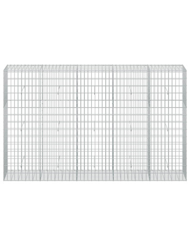 Gabione con Filo da 5 mm e Rete da 5x10 cm 250x50x150 cm