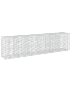 Gabione con Filo da 5 mm e Rete da 5x10 cm 600x100x150 cm 2