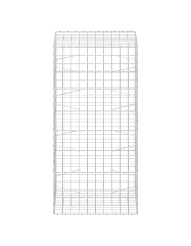 Gabione con filo da 5 mm e rete 10x10 cm 100x100x200 cm
