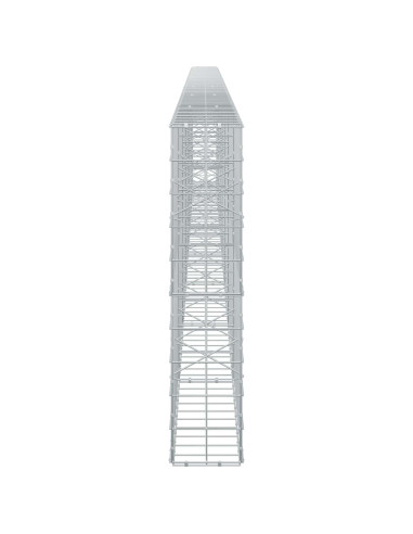 Gabione con filo da 5 mm e rete 10x10 cm 750x20x100 cm
