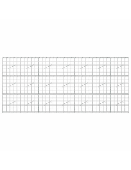 Gabione con filo da 5 mm e rete 10x10 cm 350x10x150 cm