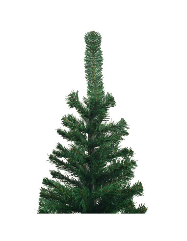 Albero di Natale Preilluminato con Palline 240 cm Verde