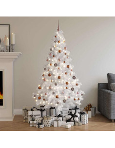 Albero di Natale Preilluminato con Palline 180 cm 620 Rami
