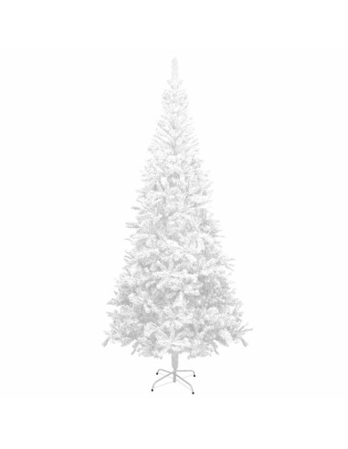 Albero di Natale Artificiale Preiluminato Palline 240 cm Bianco