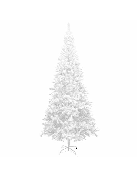Albero di Natale Artificiale Preiluminato Palline 240 cm Bianco