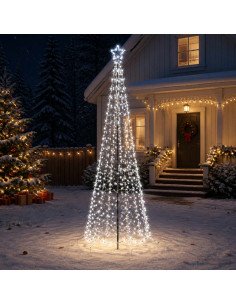 Albero di Natale a spirale LED con picchetto EKENAS 250 cm