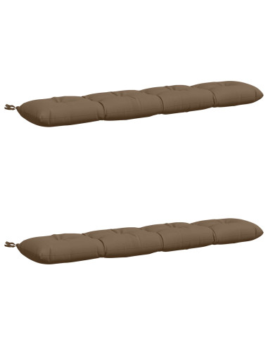 Cuscini per Panchina VIANEN 2 pz 100% Poliestere Tortora