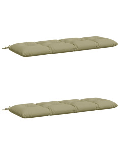Cuscini per Panchina VIANEN 2 pz 100% Poliestere Verde chiaro 2