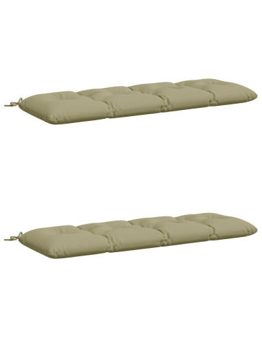 Cuscini per Panchina VIANEN 2 pz 100% Poliestere Verde chiaro