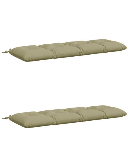 Cuscini per Panchina VIANEN 2 pz 100% Poliestere Verde chiaro