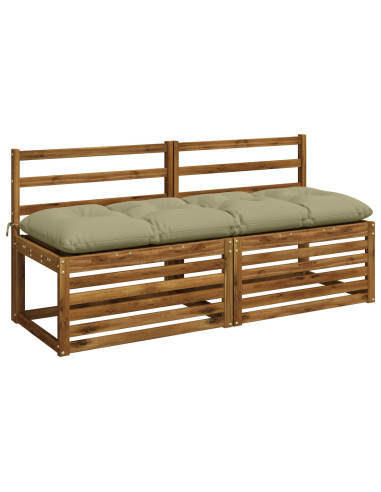 Cuscini per Panchina VIANEN 2 pz 100% Poliestere Verde chiaro