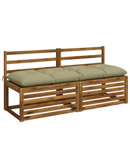 Cuscini per Panchina VIANEN 2 pz 100% Poliestere Verde chiaro