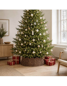 Collare per Albero di Natale Rotondo Marrone Ø 90 x 28 cm