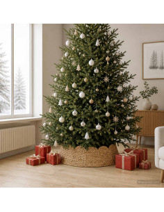 Collare per Albero di Natale Rotondo Naturale Ø 90 x 28 cm