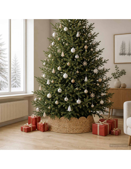Collare per Albero di Natale Rotondo Naturale Ø 90 x 28 cm