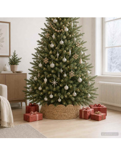 Collare per Albero di Natale Rotondo Naturale Ø 105 x 28 cm