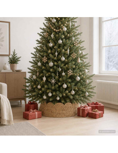 Collare per Albero di Natale Rotondo Naturale Ø 105 x 28 cm